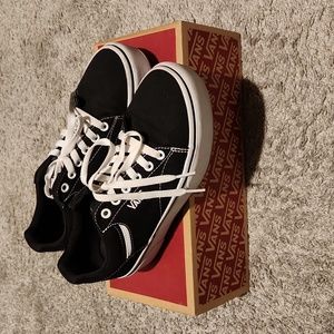 Black platform Vans